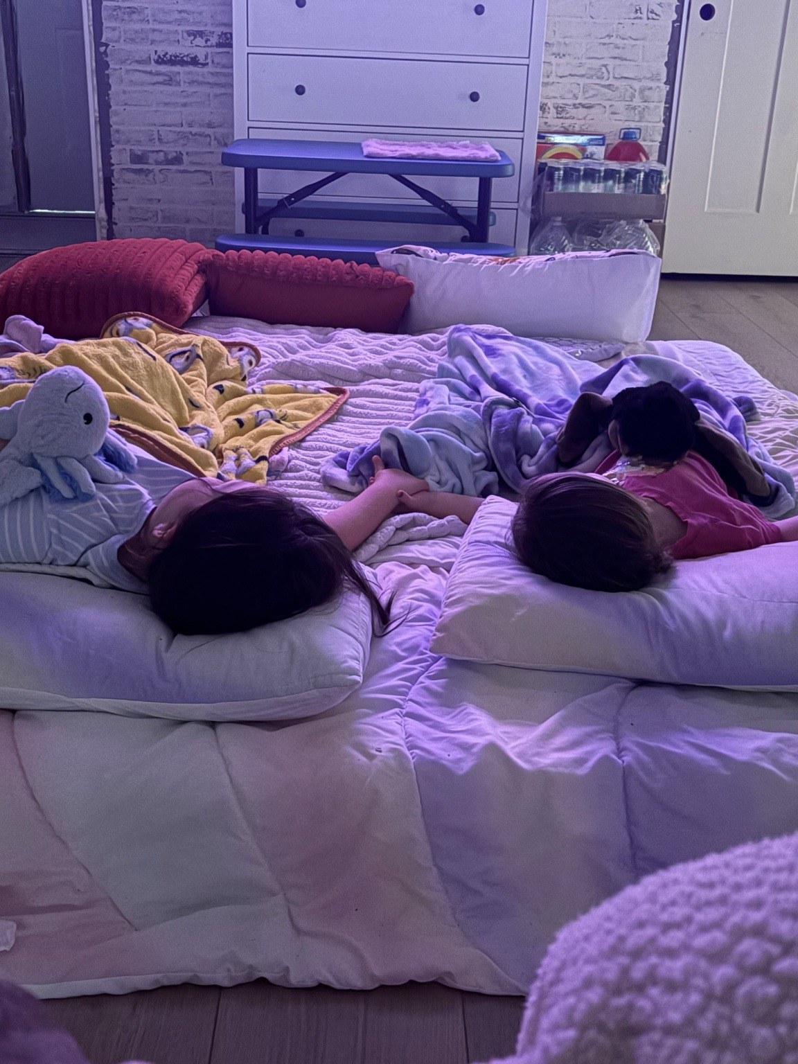 Sisters enjoying a movie night with Courtney! 